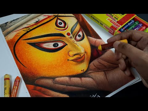 DURGA PUJA DRAWING ||HOW TO DRAW DURGA PUJA STEP BY STEP BY PASTEL COLOR -  YouTube